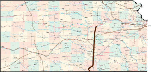 Kansas Chisholm Trail Bicycle Route Map