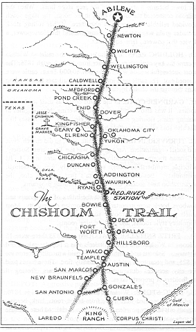Chisholm Trail Historic Map