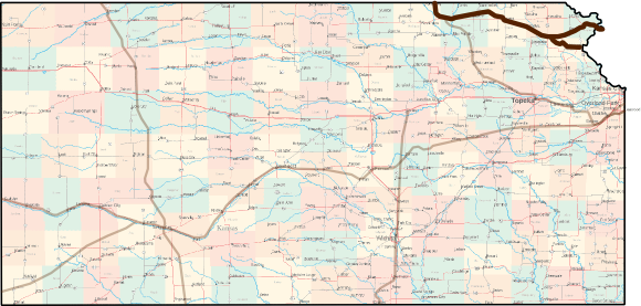 Kansas Pony Express Trail Bicycle Route Map