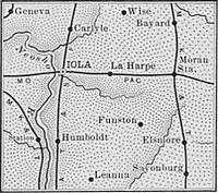 Allen County, Kansas 1899 Map