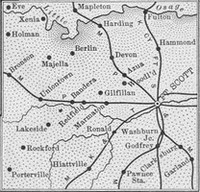 Bourbon County, Kansas 1899 Map