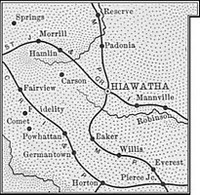 Brown County, Kansas 1899 Map