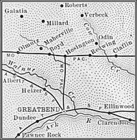 Barton County, Kansas 1899 Map