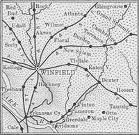 Cowley County, Kansas 1899 Map