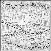 Ellis County, Kansas 1899 Map