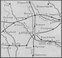 Harper County, Kansas 1899 Map