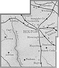 Jackson County, Kansas 1899 Map