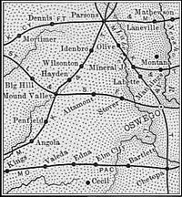 Labette County, Kansas 1899 Map
