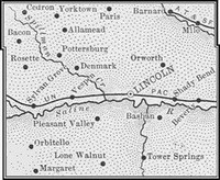 Lincoln County, Kansas 1899 Map