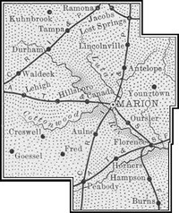 Marion County, Kansas 1899 Map