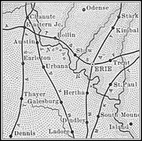 Neosho County, Kansas 1899 Map
