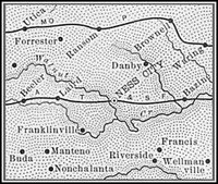 Ness County, Kansas 1899 Map