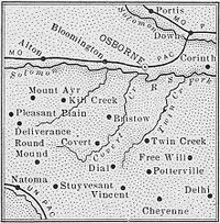 Osborne County, Kansas 1899 Map