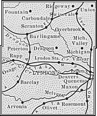 Osage County, Kansas 1899 Map