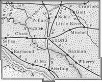 Rice County, Kansas 1899 Map