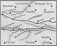 Rush County, Kansas 1899 Map