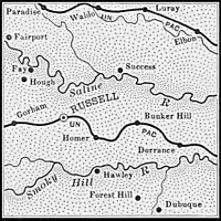 Russell County, Kansas 1899 Map