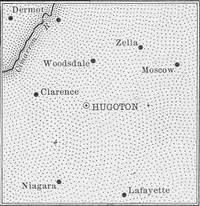 Stevens County, Kansas 1899 Map