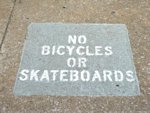 Chanute, KS No Bikes Sign