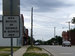 Edgerton, KS Walk Bikes on Sidewalk Sign