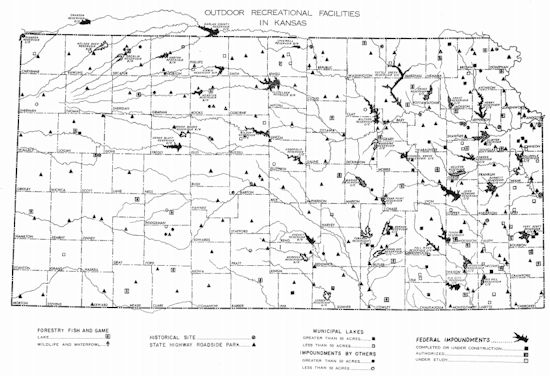 Kansas Roadside Parks Map 1964