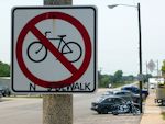 Overbrook, KS No Bikes Sign
