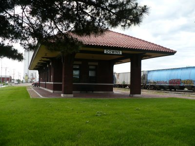 Old Train Depot in Downs, Kansas