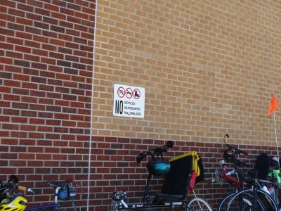 Parking Beneath the 'No Bicycles' Sign