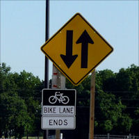 Bike Lane Ends