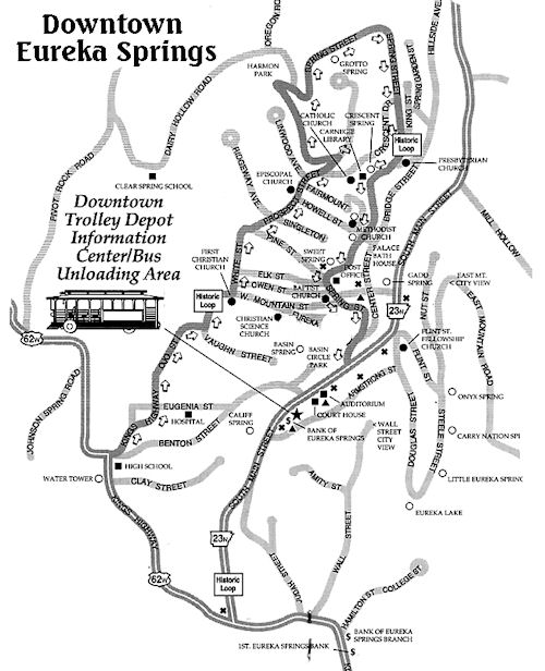 Eureka Springs, Arkansas Map