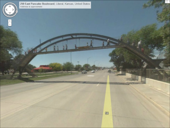 Pedestrian Overpass across US-54 in Liberal, KS