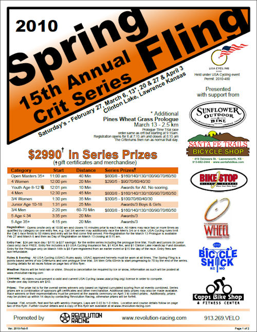 Spring Fling Criterium Series 2010