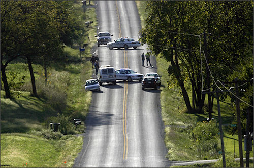 Scene of collision that killed Tim Roberts