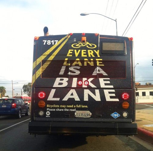 Every lane is a bike lane (bus)