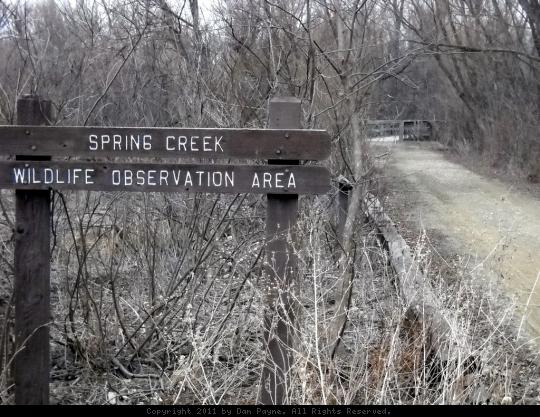 Cheney State Park Spring Creek Trail - This photo shows the entrance to the Spring Creek Trail at Cheney State Park.