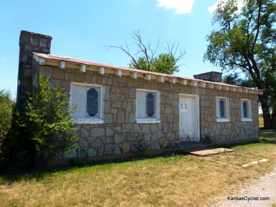 Elm Creek Lake - Shelter House - This is a photo of one of the historic shelter houses at Elm Creek Lake, built by the WPA (Works Progress Administration) from native stone in the 1930s. Camping is not permitted near the shelter houses, which are available for rent.