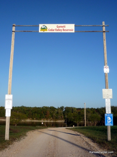 Garnett Cedar Valley Reservoir - Entrance Sign - This is a entrance sign for Cedar Valley Reservoir near Garnett, Kansas. It includes rules and regulations for the lake (though you can't read them in this image).