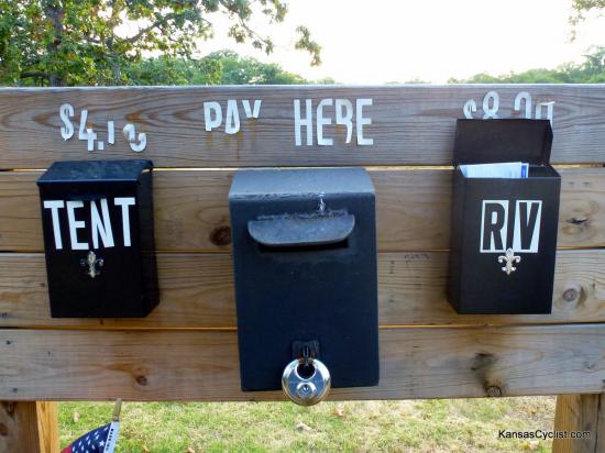 Gunn Park - Self-Pay Kiosk - To pay for your stay at Gunn Park, grab an envelope from the appropriate box, fill in your contact details, include your payment, and put the envelope in the lock box. Tent camping is $4 per night.