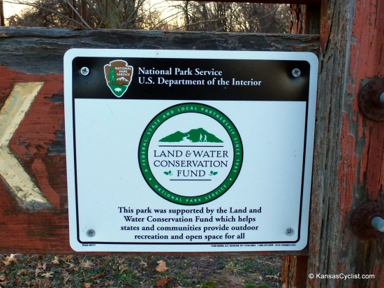 Old Route 66 Park - National Parks Sign - This sign designates Old Route 66 Park to be administered by the National Park Service, and supported by the Land and Water Conservation Fund, which provides 