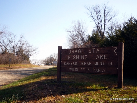 Osage State Fishing Lake - Entrance Sign - This is the entrance sign at Osage State Fishing Lake.