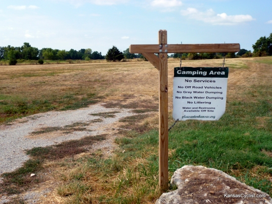 Pleasanton West City Lake - Designated Camping Area - This is the designated camping area at the Pleasanton West City Lakes.