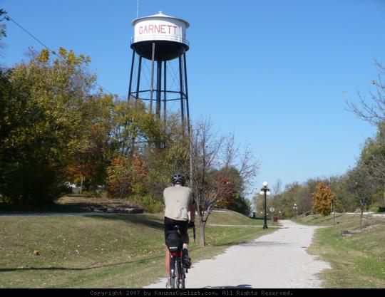 Prairie Spirit Trail 2007 - Riding on the Prairie Spirit Trail in Garnett, Kansas. The trail is paved in Garnett.