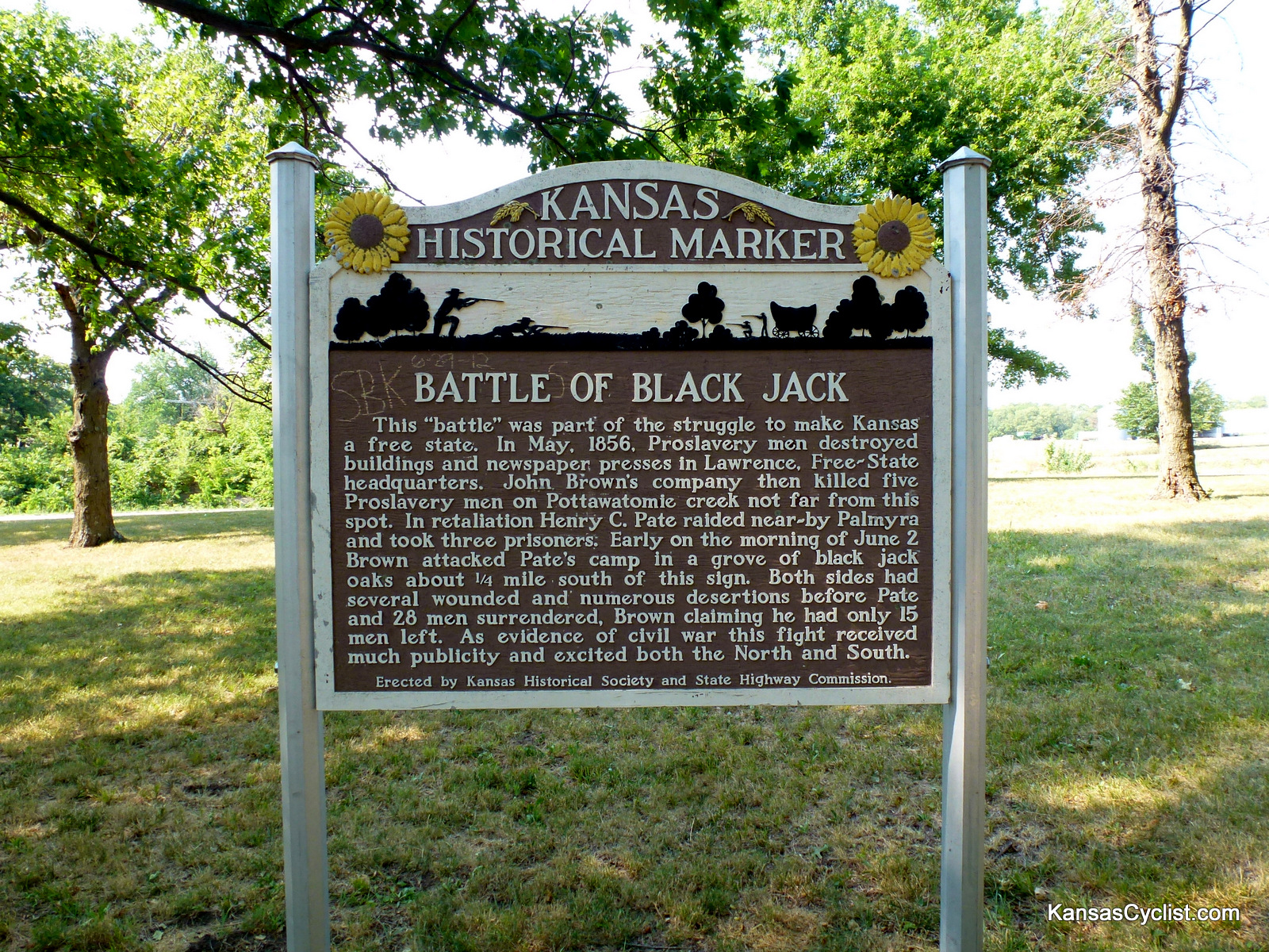 Photo Description: This is the historical marker at the Baldwin City Roadsi...