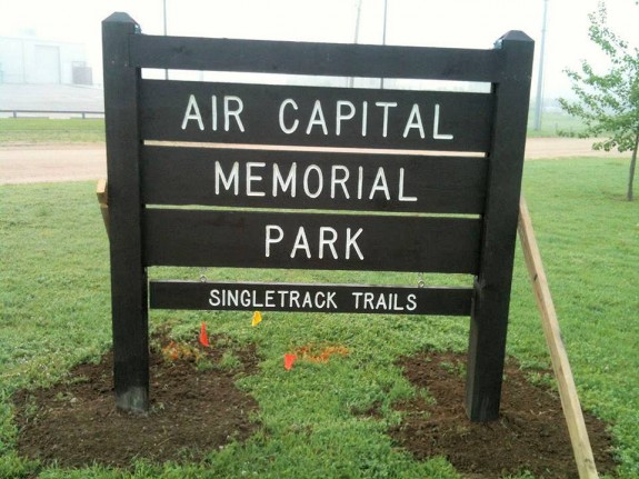 Air Capital Memorial Park Singletrack Sign