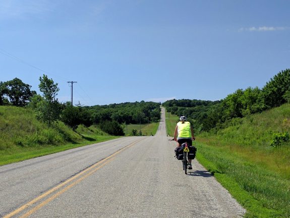 Preparing to tackle "Puke Hill" between Topeka and Overbrook.