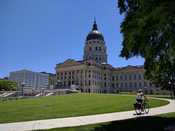 At the state capital in Topeka.