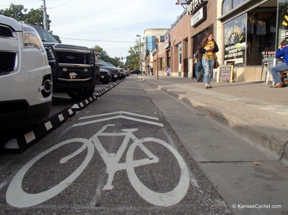 Kansas's First Protected Bike Lane