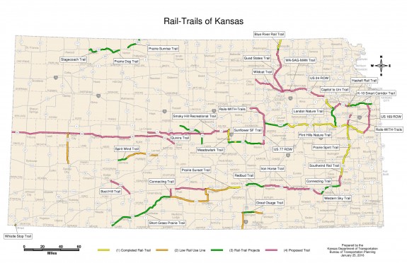 Kansas Rails-to-Trails Map 2016