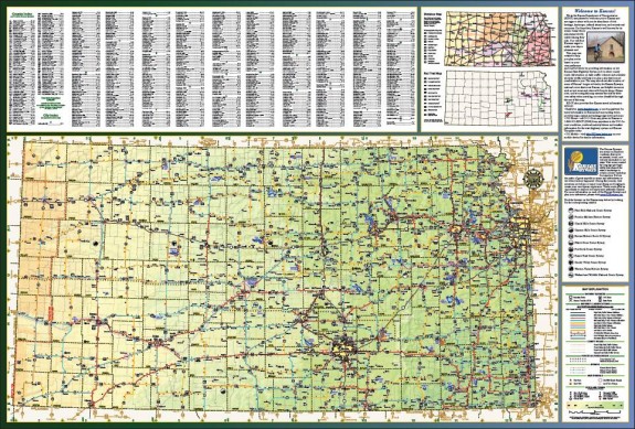 2014-2015 Kansas Bicycle Map, Page 1