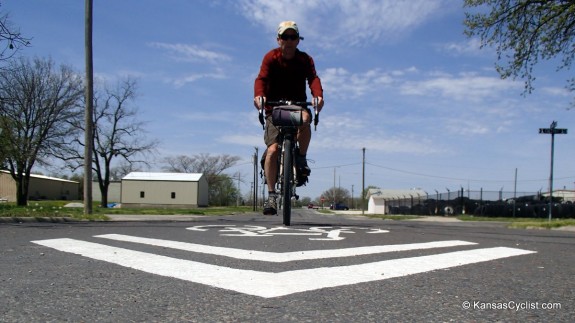 Riding Iola Sharrows